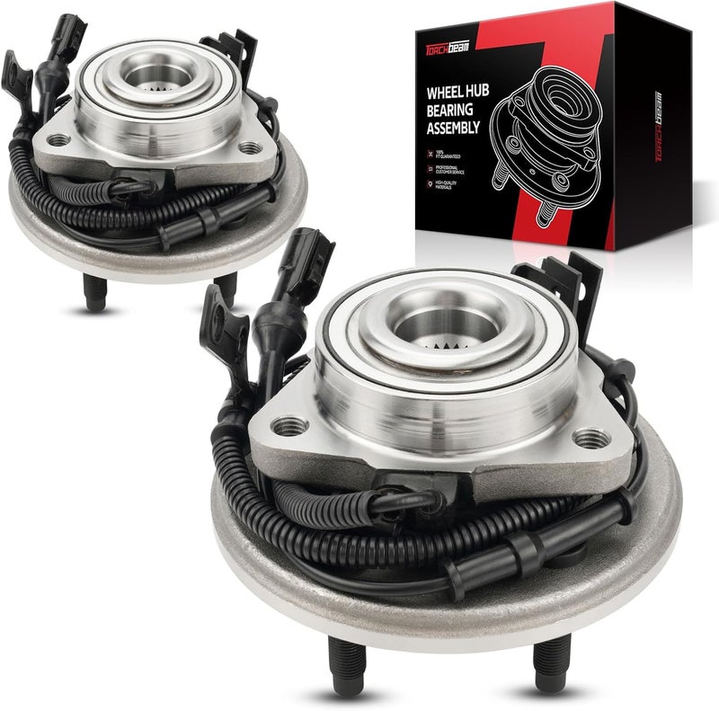 Torchbeam 515078 Front Wheel Bearing & Hub Assembly Replacement for 2006-2010 Ford Explorer, 2007-2010 Ford Explorer Sport Trac, 2006-2010 Mercury Mountaineer 2 PCS - Image 1